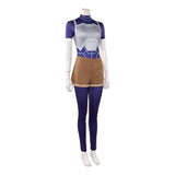 Cosplay Costume Tech Jacket Invincible 4(2026) TV Cosplay Tenue Bleue et Brune Femme