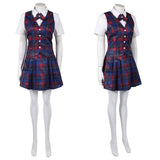 Cosplay Costume Tegan Coven Academy(2026) TV Cosplay Unifrome Bleue et Rouge Femme