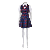 Cosplay Costume Tegan Coven Academy(2026) TV Cosplay Unifrome Bleue et Rouge Femme