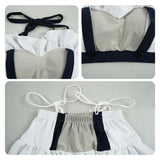 Cosplay Costume Tifa Lockhart Final Fantasy Jeu Cosplay Maillot de Bain Blanc et Noir Femme