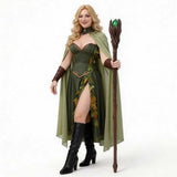 Cosplay Costume Titania Le Songe d'Une Nuit d'Eté Théâtre Cosplay Robe Verte Femme   