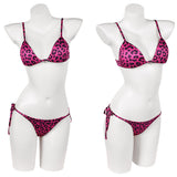 Cosplay Costume Tommy Lucia Caminos GTA(2026) Jeu Cosplay Maillot de Bain Bikini Rose à Imprimé Léopard Femme