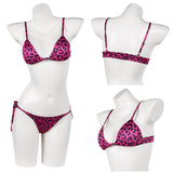 Cosplay Costume Tommy Lucia Caminos GTA(2026) Jeu Cosplay Maillot de Bain Bikini Rose à Imprimé Léopard Femme