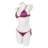 Cosplay Costume Tommy Lucia Caminos GTA(2026) Jeu Cosplay Maillot de Bain Bikini Rose à Imprimé Léopard Femme