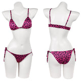 Cosplay Costume Tommy Lucia Caminos GTA(2026) Jeu Cosplay Maillot de Bain Bikini Rose à Imprimé Léopard Femme