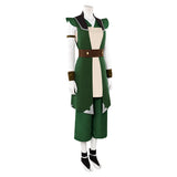 Cosplay Costume Toph Beifong Avatar Aang: The Last Airbender(2026) Film Cosplay Tenue Verte Femme