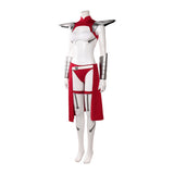 Cosplay Costume Universa Invincible 4(2026) TV Cosplay Tenue Rouge et Blanche Femme