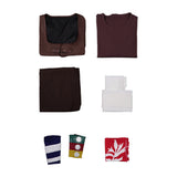 Cosplay Costume Usopp One Piece Live Action 2(2026) TV Cosplay Tenue Brune avec Bandana Rouge Homme