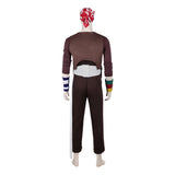 Cosplay Costume Usopp One Piece Live Action 2(2026) TV Cosplay Tenue Brune avec Bandana Rouge Homme
