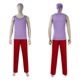 Cosplay Costume Usopp One Piece Live Action 2(2026) TV Cosplay Tenue Rouge et Violette Homme
