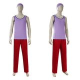 Cosplay Costume Usopp One Piece Live Action 2(2026) TV Cosplay Tenue Rouge et Violette Homme