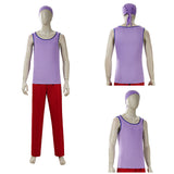 Cosplay Costume Usopp One Piece Live Action 2(2026) TV Cosplay Tenue Rouge et Violette Homme