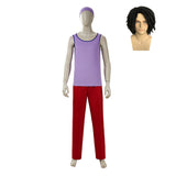 Cosplay Costume Usopp One Piece Live Action 2(2026) TV Cosplay Tenue Rouge et Violette Homme