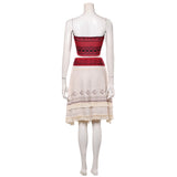 Cosplay Costume Vaiana La Légende du Bout du Monde(2026) Film Cosplay Bustier Rouge+Jupe Beige Femme