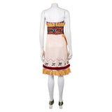Cosplay Costume Vaiana La Légende du Bout du Monde(2026) Film Cosplay Robe Beige Femme