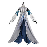 Cosplay Costume Vodyanitsa Genshin Impact Jeu Cosplay Tenue Blanche et Bleue Femme