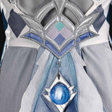 Cosplay Costume Vodyanitsa Genshin Impact Jeu Cosplay Tenue Blanche et Bleue Femme