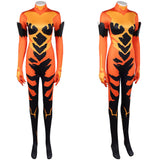 Cosplay Costume Volcanikka Invincible 4(2026) TV Cosplay Combinaison Orange et Noire Femme