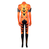 Cosplay Costume Volcanikka Invincible 4(2026) TV Cosplay Combinaison Orange et Noire Femme