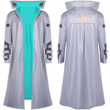 Cosplay Costume Weak Kingsley Cyberpunk: Edgerunners 2(2026) TV Cosplay Veste Grise et Bleue Homme