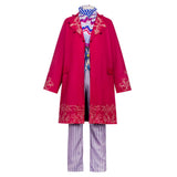 Cosplay Costume Willy Wonka Charlie et la Chocolaterie Film Cosplay Tenue Rose Homme
