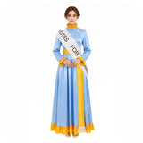 Cosplay Costume Winifred Banks Mary Poppins(1964) Film Cosplay Robe Bleue Femme