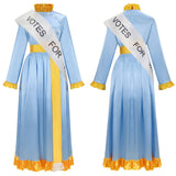 Cosplay Costume Winifred Banks Mary Poppins(1964) Film Cosplay Robe Bleue Femme