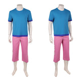 Cosplay Costume Zoro One Piece Live Action 2(2026) TV Cosplay Tenue Bleue et Rose Homme