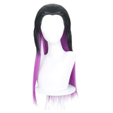 Cosplay Perruque Reyna Valorant Jeu Perruque Noire et Violette Femme