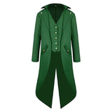 Déguisement Adulte Manteau+Chapeau Costume Vert pour Fête de La Saint-Patrick