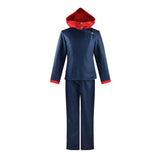 Déguisement Anime JJK Yuji Itadori Tenue de Sweat-shrit Costume Bleu et Rouge
