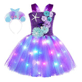 Déguisement Enfant Ariel TuTu Robe+LED Costume Halloween