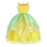 Déguisement Enfant Fille Princesse Tiana Robe+Accessoire Costume