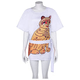 ABBA Femme 1970s Disco Robe+Ceinture Costume Rétro d'Halloween