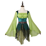Déguisement Femme Fée Robe Verte Costume d'Halloween
