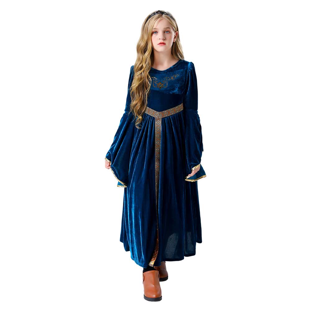 TiaoBug Enfant Fille Déguisement Médiévale Renaissance Costume de Princesse Cosplay Carnaval Halloween Robe de Soirée Fête Mascarade Evasé Manches Longues 6-16 Ans Bleu foncé A 3-4 ans TiaoBug Enfant Fille Déguisement Médiévale Renaissance Costume de Princesse Cosplay Carnaval Halloween Robe de Soirée Fête Mascarade Evasé Manches Longues 6-16 Ans Bleu foncé A 3-4 ans