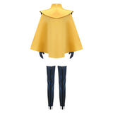 Dispatch Blazer Tenue Jaune et Bleue avec Masque pour Yeux Cosplay Costume