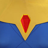 Dispatch Blazer Tenue Jaune et Bleue avec Masque pour Yeux Cosplay Costume