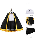 Cosplay Costume Colette Loire Wistoria: Wand and Sword Anime Cosplay Tenue Noire et Jaune Femme