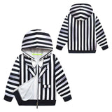 Enfant Beetlejuice 2(2024) Beetlejuice Zip Sweat à Capuche Costume d'Halloween