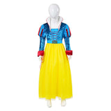 Enfant Blanche Neige Robe Bleue et Jaune Cosplay Costume