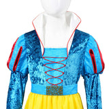 Enfant Blanche Neige Robe Bleue et Jaune Cosplay Costume