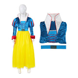 Enfant Blanche Neige Robe Bleue et Jaune Cosplay Costume