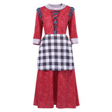 Enfant Blanche Neige Robe Rouge avec Tablier Cosplay Costume