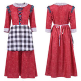 Enfant Blanche Neige Robe Rouge avec Tablier Cosplay Costume