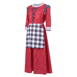 Enfant Blanche Neige Robe Rouge avec Tablier Cosplay Costume