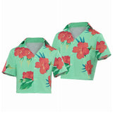 Enfant KPop Demon Hunters(2025)  Abby Saja Chemise Imprimée Verte Cosplay Costume