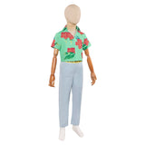 Enfant KPop Demon Hunters(2025) Abby Saja Tenue de Chemise Verte Cosplay Costume