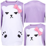 Enfant KPop Demon Hunters(2025) Huntrix Mira Pyjama Violet et Blanc Cosplay Costume