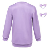 Enfant KPop Demon Hunters(2025) Huntrix Mira Pyjama Violet et Blanc Cosplay Costume